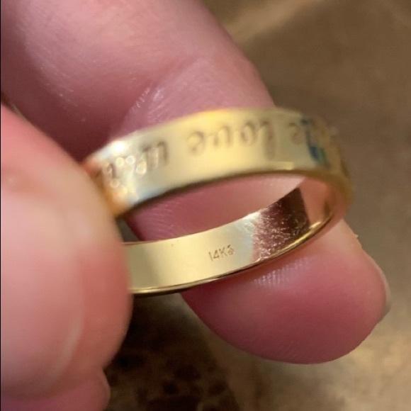 NEW $360 14K GOLD PROMISE RING SIZE 7 - Picture 4 of 7